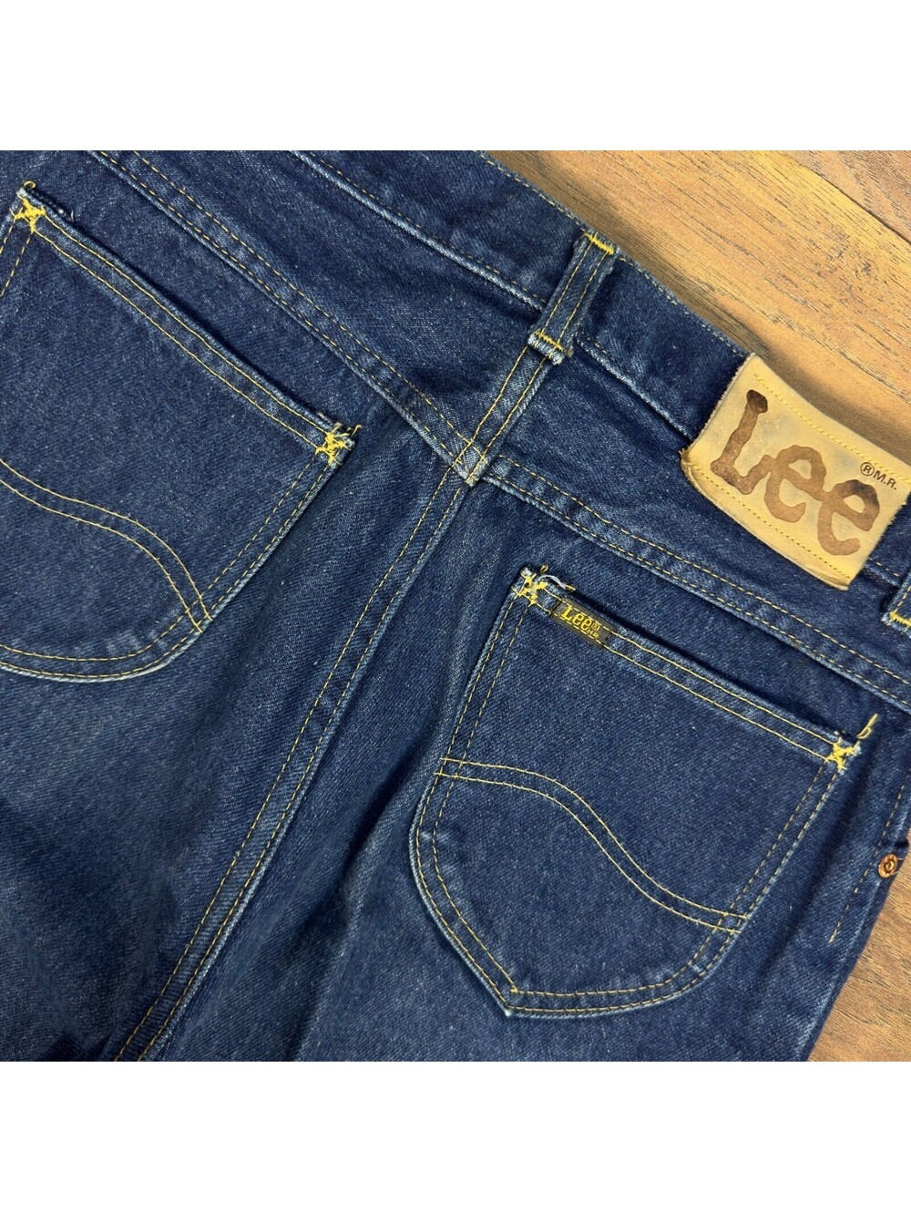 Vintage Lee Riders High Waisted Straight Jeans Dark Wash 13
